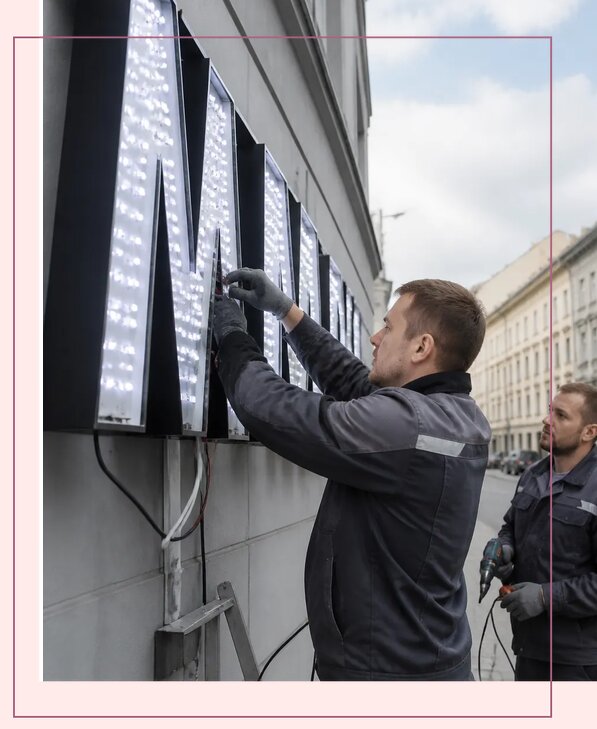 Изготовление и монтаж светодиодных LED вывесок в Киржаче