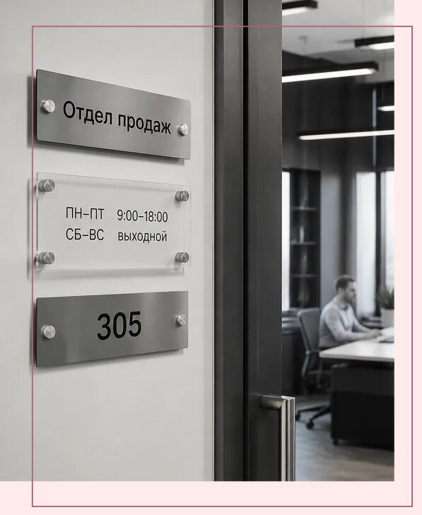 Офисные таблички на дверь в Киржаче по цене от 5052 р. | Аванза-Крж
